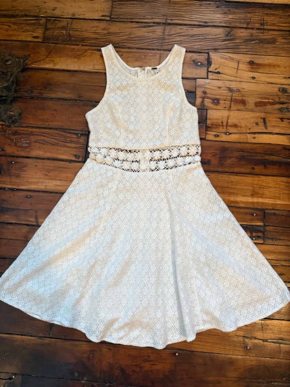 Free People White Lace Mini Dress